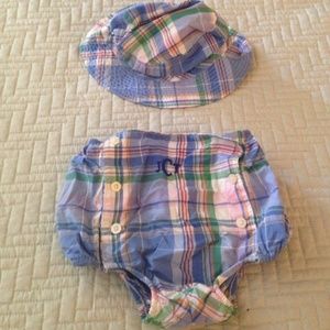 RALPH LAUREN HAT AND SHORTS SET